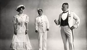 Photo Postcard Collection: Florence Jameson, Reginald Switz and Alfred clarke in a scene from The Blue Moon, 20th century