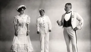 Reginald Prints: Florence Jameson, Reginald Switz and Alfred clarke in a scene from The Blue Moon