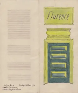 Florence leaflet, 1952. Creator: Shirley Markham