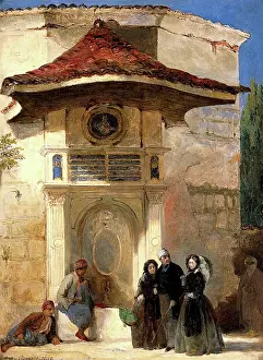 Mills Prints: Florence Nightingale with Charles Holte Bracebridge and Selina Bracebridge in a Turkish street