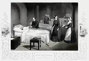 Bandage Collection: Florence Nightingale in the hospital at Scutari, c1860