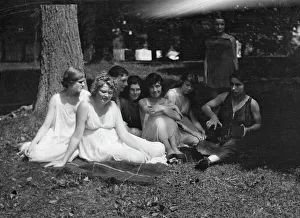 Noyes Florence Fleming Prints: Florence Noyes dancers, portrait photograph, between 1915 and 1918. Creator: Arnold Genthe