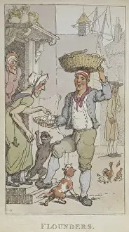 Front Door Prints: Flounders, 1820. Creator: Thomas Rowlandson