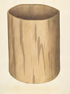 Baking Gallery: Flour Barrel, c. 1938. Creator: Wilbur M Rice