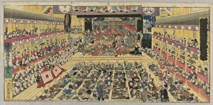 Lanterns Gallery: Flourishing of Edo Pictures Depicting Dances (Odori keiyo Edo-e no sakae), 1858