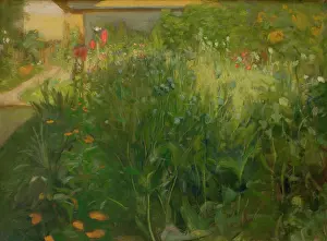 Weiss Wojciech Stanislaw Prints: Flower Garden, 1900. Creator: Wojciech Weiss