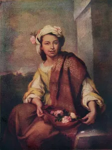 Shawl Prints: The Flower Girl, 1665-70. Artist: Bartolome Esteban Murillo