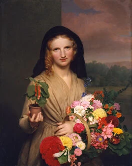 The Flower Girl, 1846. Creator: Charles Cromwell Ingham