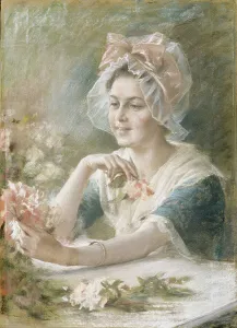 Flower Girl Prints: Flower Girl, 1884. Creator: Albert Edelfelt
