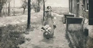 Flower Girl Prints: Flower Girl in Holland, 1887, (1912). Artist: George Hitchcock