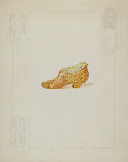 Flower Holder Prints: Flower Holder, c. 1936. Creator: Alfred Walbeck