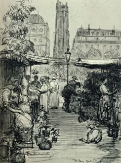 The Flower Market, 1915. Artist: Frank Milton Armington