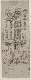 Flower Market, Brussels. Creator: James McNeill Whistler (American, 1834-1903)