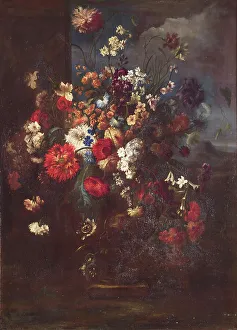 Tamm Franz Werner Prints: Flower Piece, 1673-1724. Creator: Franz Werner von Tamm