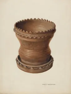 Boehmer Fritz Prints: Flower Pot, c. 1939. Creator: Fritz Boehmer