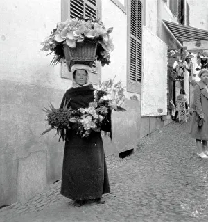 Flower seller, Funchal, Madeira, 20th century