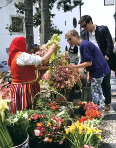 Madeira Prints: Flower seller, Funchal, Madeira, Portugal