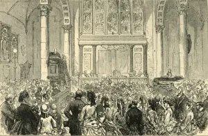 Galpin Co Prints: The Flower Sermon in St. Catherine Cree Church, c1872. Creator: Unknown