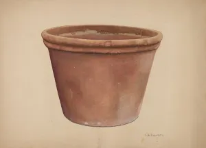 Cylindrical Prints: Flower Urn, 1935 / 1942. Creator: Clarence W Dawson