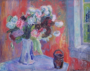 Flower Vase in red Interior, 1930. Creator: Thorvald Erichsen