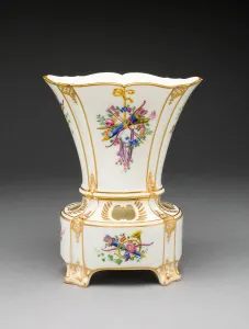 Flower Holder Prints: Flower Vase, Sevres, 1759. Creators: Sevres Porcelain Manufactory