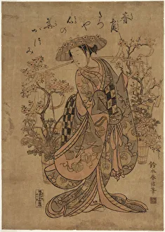Vendor Prints: A Flower Vendor, 1751 / 64. Creator: Suzuki Harunobu
