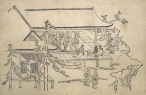 Hishikawa M Prints: Flower-Viewing Scene, ca. 1685. Creator: Hishikawa Moronobu
