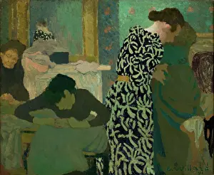 Douard 1868 1940 Prints: The Flowered Dress, 1891. Creator: Vuillard, Edouard (1868-1940)