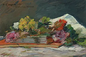 Gauguin Prints: Flowers and books, 1882. Creator: Gauguin, Paul Eugene Henri (1848-1903)