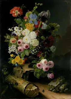 Cut Flower Prints: Flowers, c1800. Creator: Jan van Os