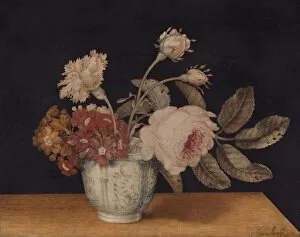 Carnation Gallery: Flowers in a Delft Jar, 1663. Creator: Alexander Marshal
