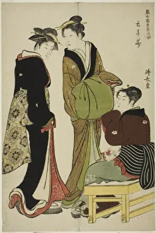 Benches Gallery: Flowers of the Doteshita District (Dotebana), from the series 'A Collection of Contempo... c. 1783