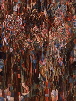 State Russian Museum Gallery: Flowers of the Flowering time of the World, 1915. Artist: Filonov, Pavel Nikolayevich