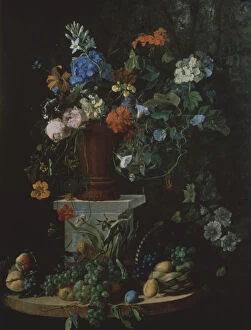 Images Dated 4th September 2014: Flowers and fruits. Artist: Sadovnikov, Vladimir Mikhailovich (1829-?)