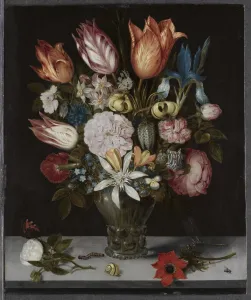 Flowers in a Glass, 1606. Creator: Ambrosius Bosschaert (Dutch, 1573-1621)