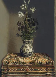 Flowers in a Jug, ca 1485. Artist: Memling, Hans (1433/40-1494) Flowers in a Jug, ca 1485. Artist: Memling, Hans (1433/40-1494)