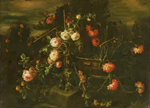 Nasturtiums Prints: Flowers in Nature, 1730-1740. Creator: Unknown