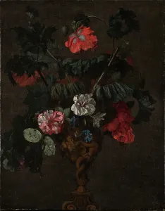 Flowers in a Sculptured Vase. Creator: Johann Daniel Preissler