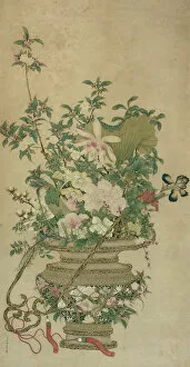 Arts Centre Collection: Flowers of the Four Seasons, Qing dynasty (1644-1911), 18th / 19th century