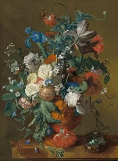 Flowers in an Urn, c. 1720 / 1722. Creator: Jan van Huysum
