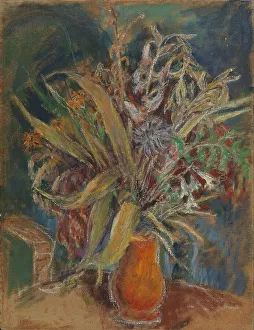 Flowers in a Vase, 1920-1940. Creator: Meri Genetz