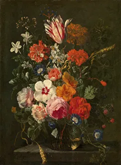 Convolvulus Arvensis Prints: Flowers in a Vase, c1660-c1679. Creator: Abraham Mignon