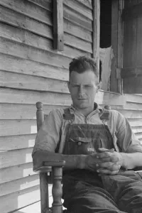 Sharecropper Prints: Floyd Burroughs, Hale County, Alabama, 1936. Creator: Walker Evans
