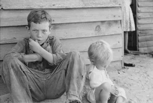 Floyd Burroughs, Jr. and Othel Lee Burroughs, called Squeakie, 1936. Creator: Walker Evans