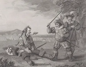 Images Dated 5th November 2020: Fluellen Making Pistol Eat the Leek (Shakespeare, Henry V, Act 5, Scene 1), August 1