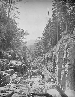 New Hampshire Prints: The Flume, Franconia (White) Mountains, N. H. c1897. Creator: Unknown