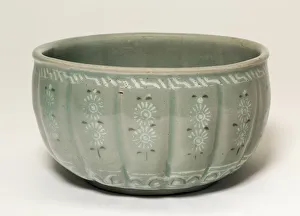 Goryeo Prints: Fluted Bowl with Chrysanthemum Flower Heads, Korea, Goryeo dynasty (918-1392)
