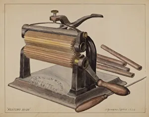 Iams J Howard Prints: Fluting Iron, 1936. Creator: J. Howard Iams