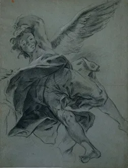 1682 1754 Prints: A Flying Angel (recto), 1723-1727