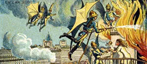 Science Fiction Prints: Flying Fireman. From the series Visions of the Year 2000